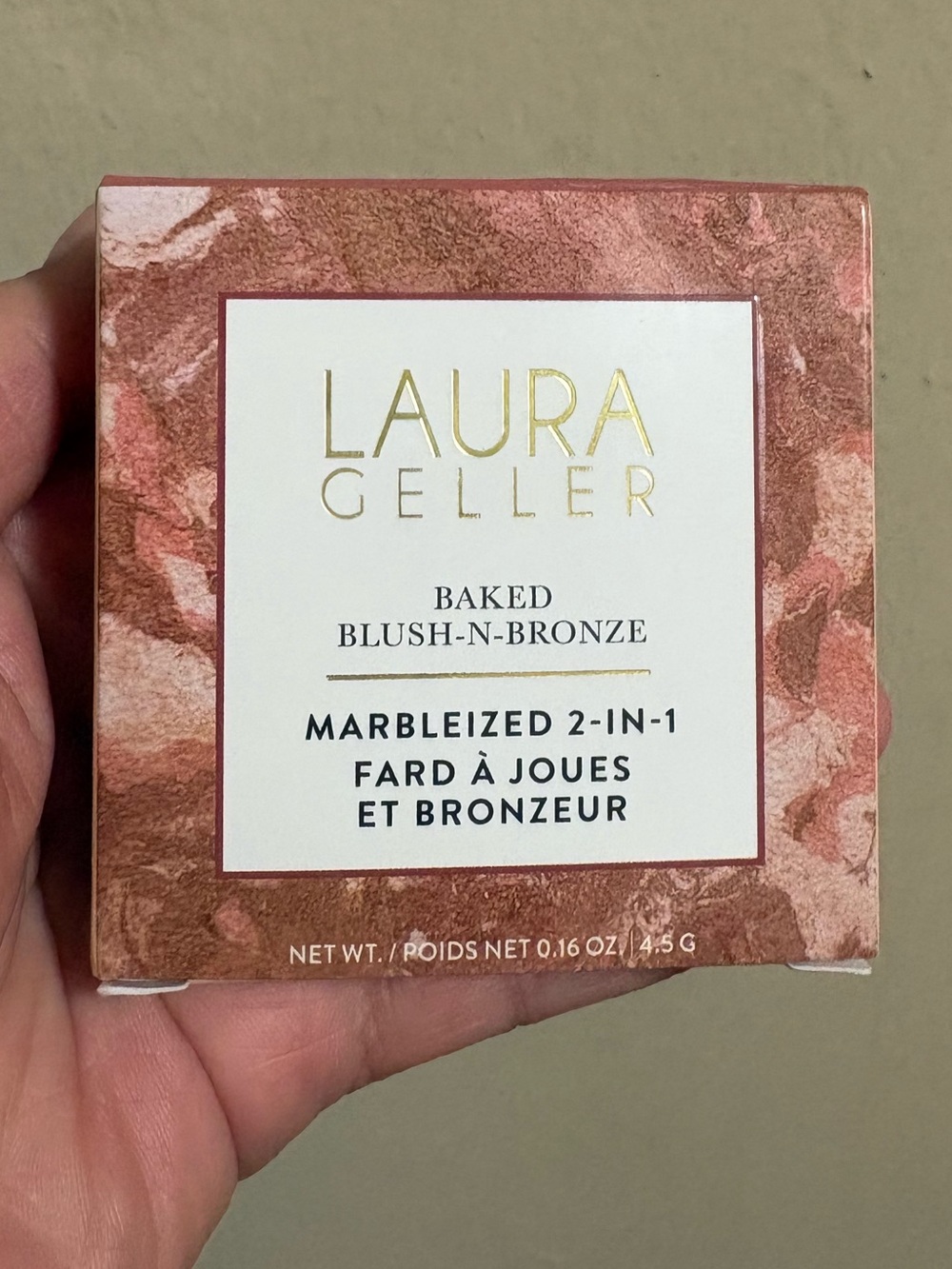 Laura Geller Baked Blush-N-Bronze Marbleized 2-in-1 -Tawny Bronze Natural Finish